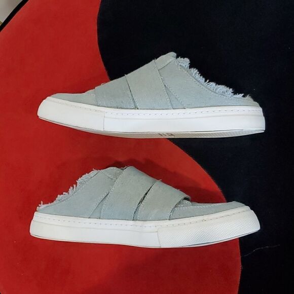 Zara Slip on Canvas Denim Shoes with Stylish Fringe - Picture 9 of 14